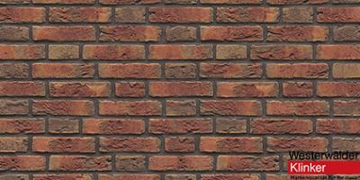 Облицовочный клинкерный кирпич WK907 Westfälisch-bunt 210x100x65 Westerwalder Klinker